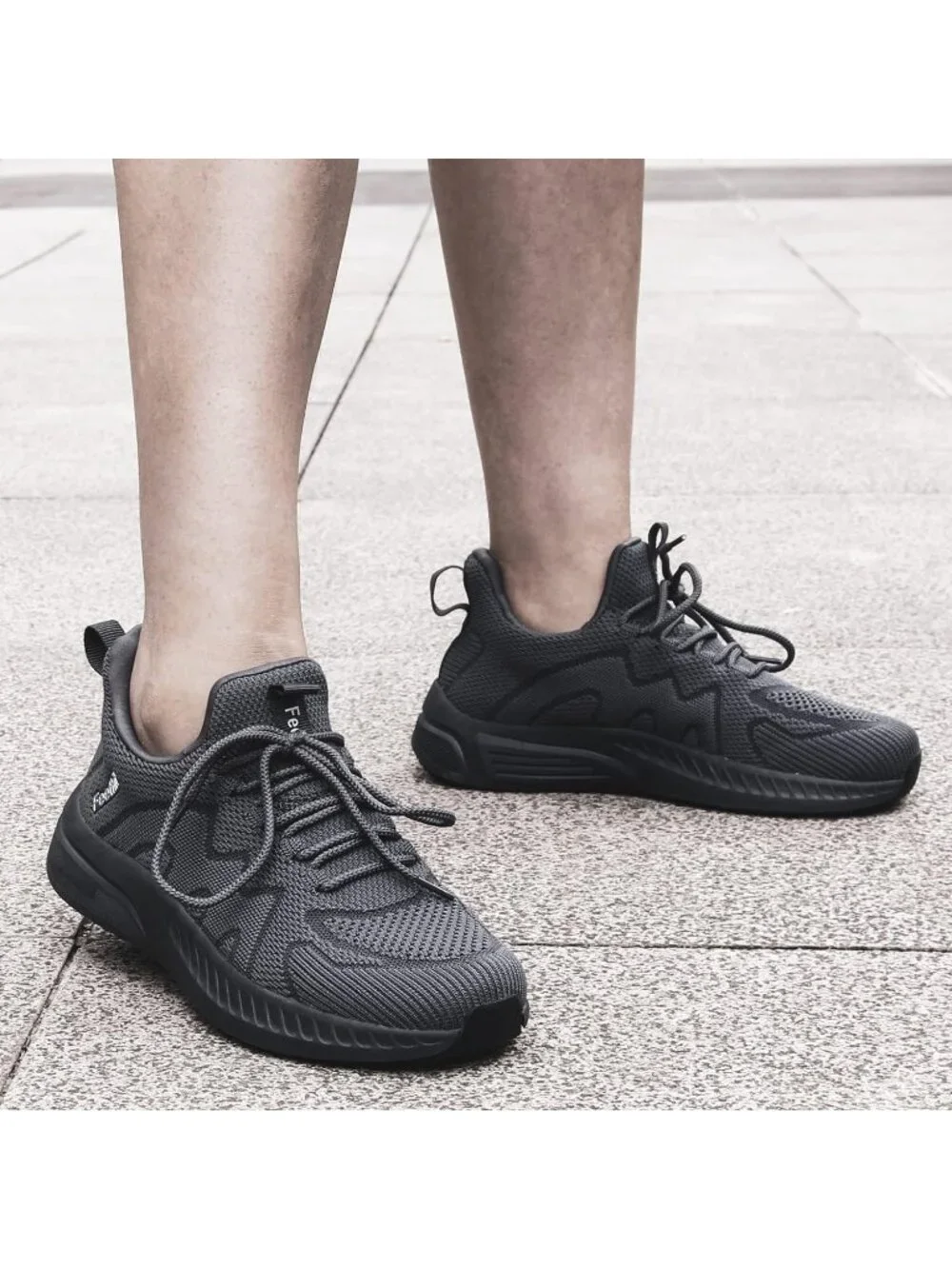 🆕Women's Dark Grey Running Shoes Non Slip Gym Tennis Walking Workout Sneakers